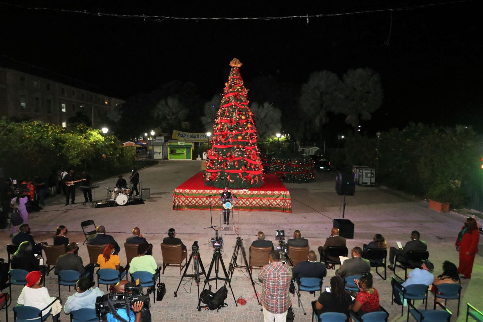 National Christmas Tree Lighting in Downtown Nassau ZNS BAHAMAS