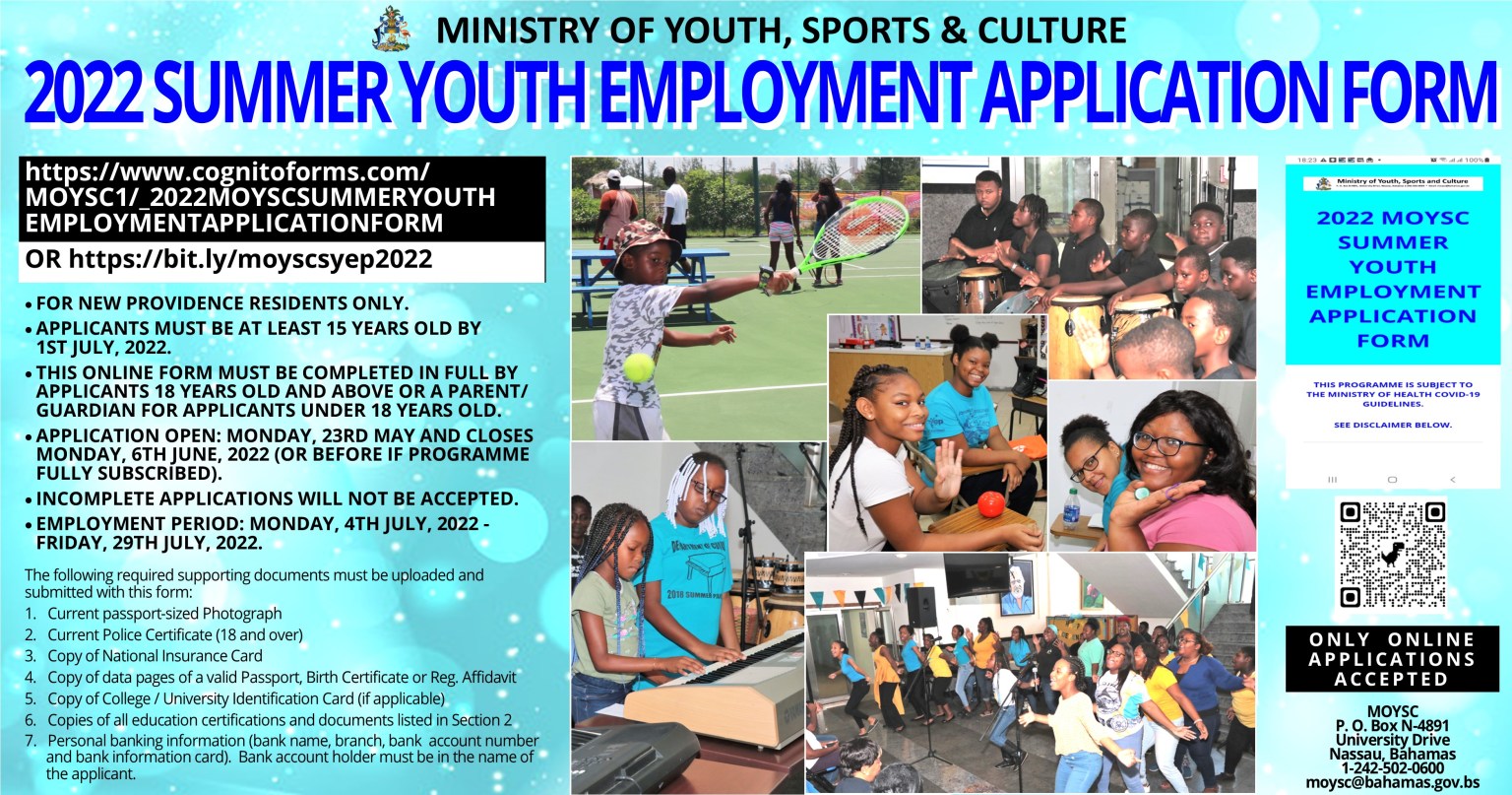 MoYSC 2022 Summer Youth Employment Programme Accepting Applications