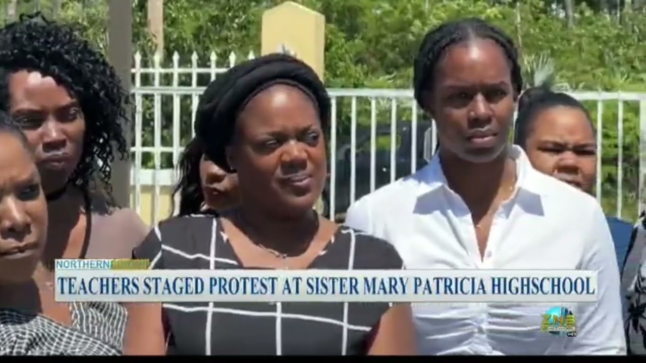 Teachers Staged Protest At Sister Mary Patricia High School Zns Bahamas